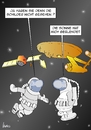 Cartoon: Allunfall (small) by Marcus Gottfried tagged weltall,all,raumfahrt,raumschiff,enterprise,unfall,sterne,mond,sonne,geblendet,vorfahrt,verkehrsregeln,verkehr,astronaut,raumfahrer