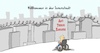 Cartoon: Barriere (small) by Marcus Gottfried tagged terror,terrorabwehr,barriere,behinderung,behindert,zutritt,öffentlichkeit,schutz,rollstuhl,behindertengerecht,umbau,ausschluss,innenstadt,einkauf,randgruppe,abwägen,freue,marcus,gottfried,cartoon,karikatur