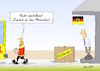 Cartoon: Nicht zustellbar (small) by Marcus Gottfried tagged paket,paketdienst,lieferung,zustellung,zustellbar,retour,gefährder,terror,angriff,islamist,rückführung,lösung,freude,marcus,gottfried,cartoon,karikatur