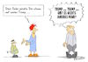 Cartoon: Trumpete (small) by Marcus Gottfried tagged donald trump trompete vater mutter kind sättigungsgrad nachrichten menge zuhören zu viel einseitigkeit überdruss abwechslung freude marcus gottfried cartoon karikatur
