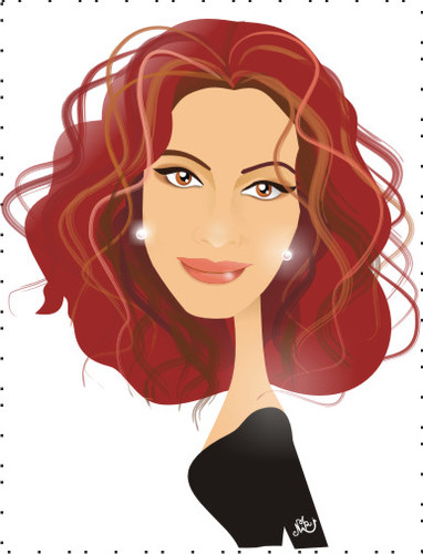 Cartoon: Julia Roberts (medium) by Nicoleta Ionescu tagged julia,roberts