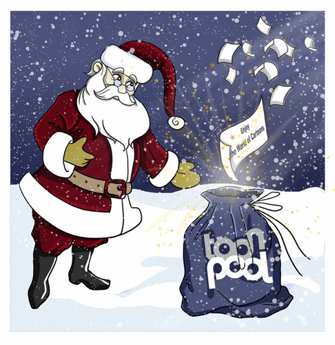 Cartoon: Toonpool Santa (medium) by Nicoleta Ionescu tagged christmas,santa,toonpool,joy