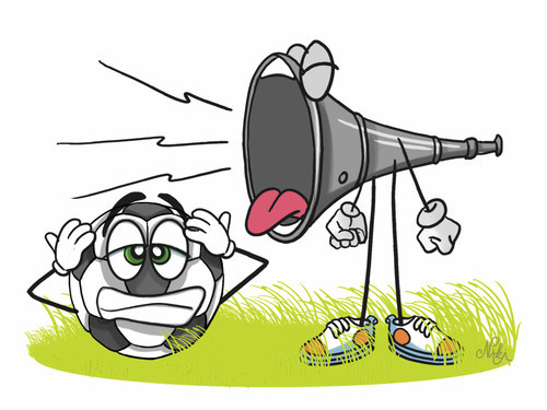 Cartoon: Vuvuzela... (medium) by Nicoleta Ionescu tagged vuvuzela