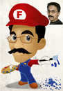 Cartoon: Ferhat Demirbas as Super Mario (small) by Nicoleta Ionescu tagged ferhat,demirbas,as,super,mario