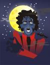Cartoon: Thriller - Michael Jackson (small) by Nicoleta Ionescu tagged michael jackson thriller moon dark scarry