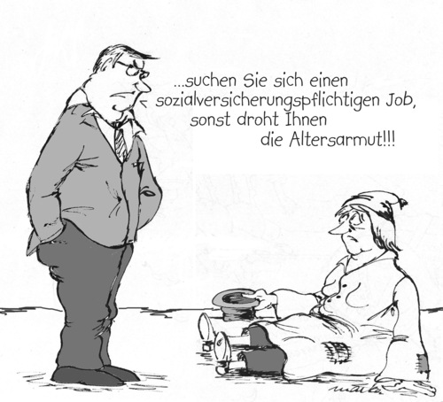 Cartoon: Altersarmut (medium) by marka tagged weibliche,armut,altersarmut,politik