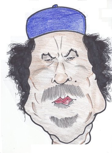 Cartoon: qaddafi (medium) by Majid Atta tagged atta,majid