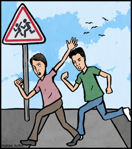 Cartoon: Beware of the sign (medium) by matan_kohn tagged sign