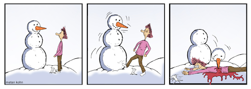 Cartoon: Winter is coming (medium) by matan_kohn tagged comic,comics,comedy,funny,winter,snow,cartoon,strip,caricature,drawing,pop,nowhereman