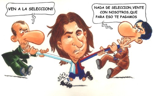 Cartoon: SELECCION ARGENTINA (medium) by SOLER tagged messi,argentina,futbol