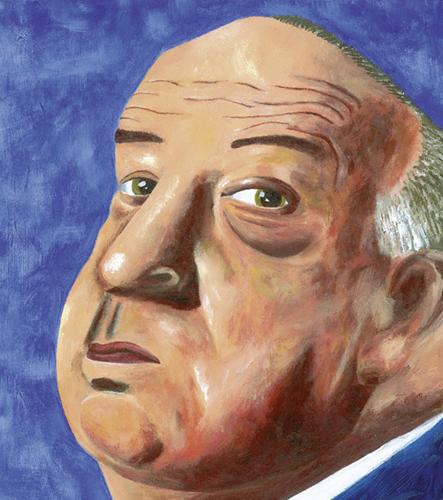 Cartoon: Alfred Hitchcock (medium) by Davor tagged alfred,hitchcock,director,regisseur,movie,film,cinema