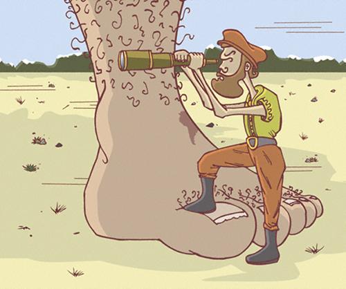 Cartoon: Ferdinand Magellan (medium) by Davor tagged conceptual,foot,discoverer,entdecker,telescope,teleskop,fernrohr,patagonien,caricature,portrait