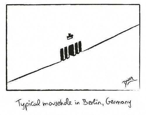 Cartoon: Mousehole in Berlin (medium) by Davor tagged berlin,mousehole