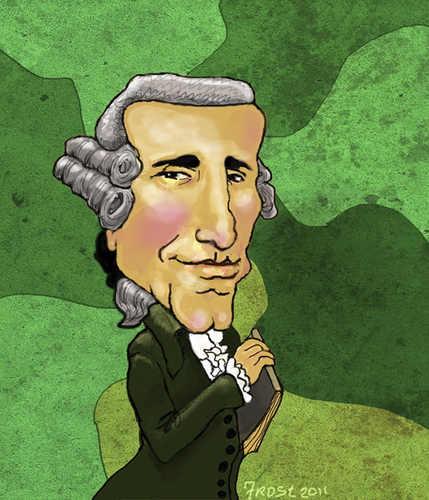 Cartoon: Franz Joseph Haydn (medium) by frostyhut tagged haydn,classical,composer,wig,music