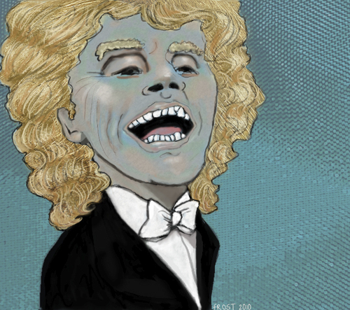 Cartoon: Sir Simon Rattle (medium) by frostyhut tagged rattle,classical,conductor,music