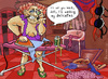 Cartoon: Delicates (small) by frostyhut tagged woman,old,hag,elderly,bra,panties,iron,beer,cigar
