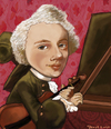 Cartoon: Jean-Marie LeClair (small) by frostyhut tagged leclair french baroque music classical violin