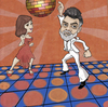 Cartoon: Lucido Night Fever (small) by frostyhut tagged lucido lucian disco man woman discoball dance fever