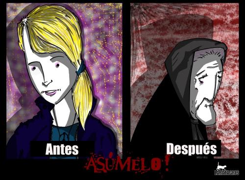 Cartoon: Asumelo (medium) by LaRataGris tagged envejecer