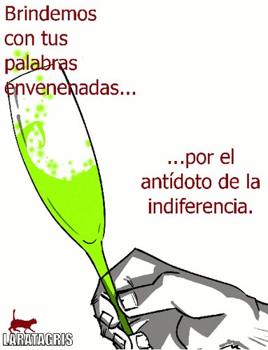 Cartoon: Beber Tu Veneno (medium) by LaRataGris tagged laratagris,veneno,indiferencia