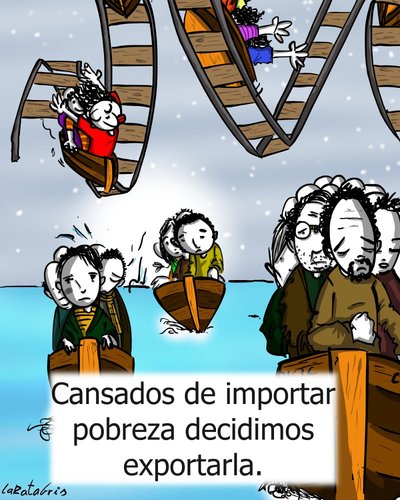 Cartoon: caidos (medium) by LaRataGris tagged crisis