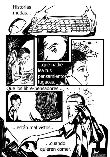 Cartoon: Pensamientos Felices (medium) by LaRataGris tagged laratagris,trabajo,anulacion