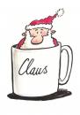Cartoon: Claus (small) by Kossak tagged santa claus weihnachtsmann weihnachten christmas nikolaus rot red cup tasse kaffeetasse