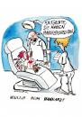 Cartoon: Neulich beim Hahnarzt (small) by Kossak tagged hahn,zahnarzt,dentist,rooster,messer,knife,blut,blood,zahnfleisch,zahnfleischbluten,arzt,medizin,doctor,behandlung
