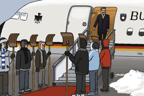 Cartoon: Bundesraeumstandarte (medium) by flintstone73 tagged jobs,schneeschippen,westerwelle,flughafen,hartz,aussenminister