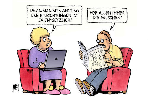 Cartoon: Anstieg Hinrichtungen (medium) by Harm Bengen tagged amnesty,international,anstieg,hinrichtungen,todesstrafe,harm,bengen,cartoon,karikatur,amnesty,international,anstieg,hinrichtungen,todesstrafe,harm,bengen,cartoon,karikatur