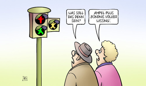 Cartoon: BVW (medium) by Harm Bengen tagged ampel,ampelmännchen,plus,bündnis,volker,wissing,fdp,koalition,ende,harm,bengen,cartoon,karikatur,ampel,ampelmännchen,plus,bündnis,volker,wissing,fdp,koalition,ende,harm,bengen,cartoon,karikatur