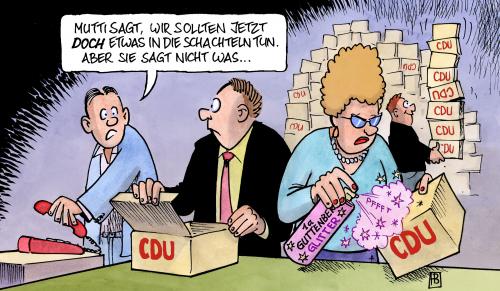 Cartoon: CDU-Wahlkampfstrategie (medium) by Harm Bengen tagged cdu,csu,wahlkampfstrategie,wahl,wahlkampf,inhalte,merkel,guttenberg,verpackung,glitter,glamour,cdu,csu,wahlkampf,wahlkampfstrategie,wahl,wahlen,strategie,inhalte,angela merkel,guttenberg,verpackung,glitter,glamour,angela,merkel