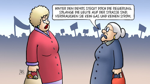 Cartoon: Demo-Zweck (medium) by Harm Bengen tagged solidarischer,herbst,demos,demonstrationen,regierung,gas,strom,energiekrise,susemil,harm,bengen,cartoon,karikatur,solidarischer,herbst,demos,demonstrationen,regierung,gas,strom,energiekrise,susemil,harm,bengen,cartoon,karikatur