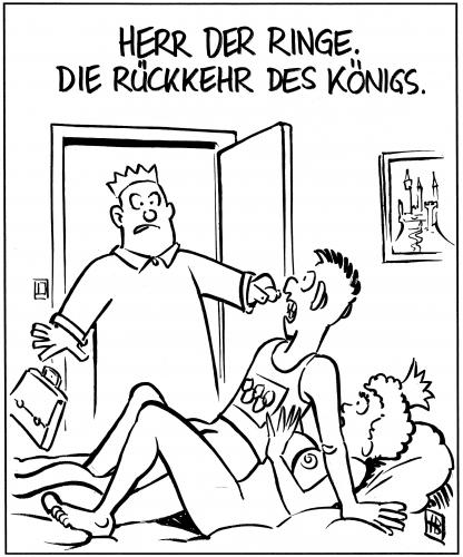Cartoon: die rückkehr des königs (medium) by Harm Bengen tagged 