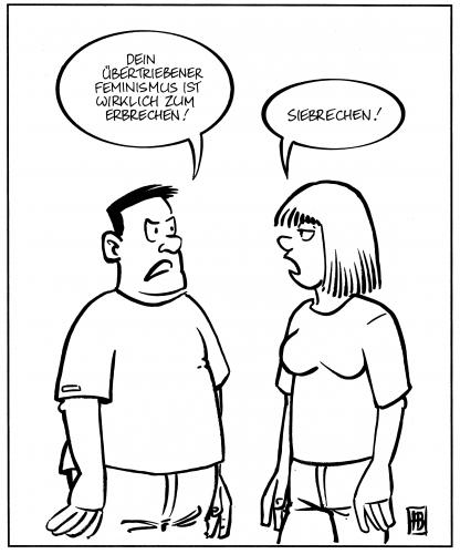 Cartoon: Feminismus (medium) by Harm Bengen tagged 