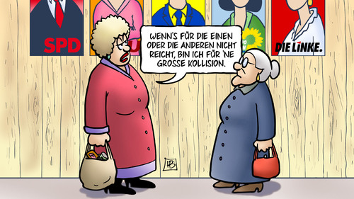 Cartoon: Grosse Kollision (medium) by Harm Bengen tagged kollision,koalition,cdu,csu,fdp,spd,gruene,linke,bundestag,wahlkampf,wahl,bundestagswahl,umfragen,harm,bengen,cartoon,karikatur,kollision,koalition,cdu,csu,fdp,spd,gruene,linke,bundestag,wahlkampf,wahl,bundestagswahl,umfragen,harm,bengen,cartoon,karikatur