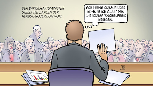 Cartoon: Habecks Herbstprojektion (medium) by Harm Bengen tagged wirtschaftsminister,habeck,zahlen,herbstprojektion,pressekonferenz,schaubilder,wirtschaftsnobelpreis,harm,bengen,cartoon,karikatur,wirtschaftsminister,habeck,zahlen,herbstprojektion,pressekonferenz,schaubilder,wirtschaftsnobelpreis,harm,bengen,cartoon,karikatur