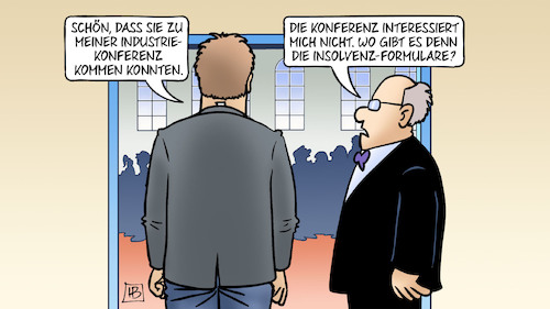 Cartoon: Habecks Industriekonferenz (medium) by Harm Bengen tagged habeck,wirtschaftsminister,industriekonferenz,unternehmer,konferenz,pleite,insolvenz,formulare,harm,bengen,cartoon,karikatur,habeck,wirtschaftsminister,industriekonferenz,unternehmer,konferenz,pleite,insolvenz,formulare,harm,bengen,cartoon,karikatur