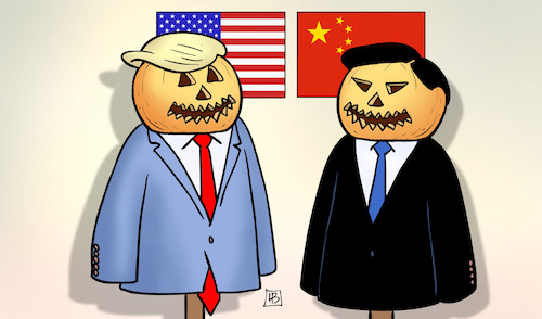 Halloween-Treff in Seoul (medium) Cartoon: Halloween-Treff in Seoul (medium) by Harm Bengen tagged halloween,treffen,seoul,trump,xi,china,usa,kürbis,harm,bengen,cartoon,karikatur,halloween,treffen,seoul,trump,xi,china,usa,kürbis,harm,bengen,cartoon,karikatur