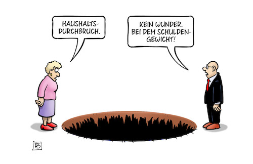 Cartoon: Haushaltsdurchbruch (medium) by Harm Bengen tagged haushaltsdurchbruch,schuldengewicht,loch,krater,durchbruch,bundeshaushalt,bereinigungssitzung,neuverschuldung,sondervermögen,harm,bengen,cartoon,karikatur,haushaltsdurchbruch,schuldengewicht,loch,krater,durchbruch,bundeshaushalt,bereinigungssitzung,neuverschuldung,sondervermögen,harm,bengen,cartoon,karikatur