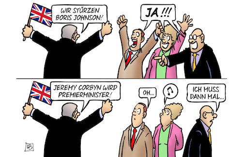 Cartoon: Johnson-Sturz (medium) by Harm Bengen tagged stürzen,sturz,boris,johnson,jeremy,corbyn,premierminister,uk,gb,brexit,harm,bengen,cartoon,karikatur,stürzen,sturz,boris,johnson,jeremy,corbyn,premierminister,uk,gb,brexit,harm,bengen,cartoon,karikatur