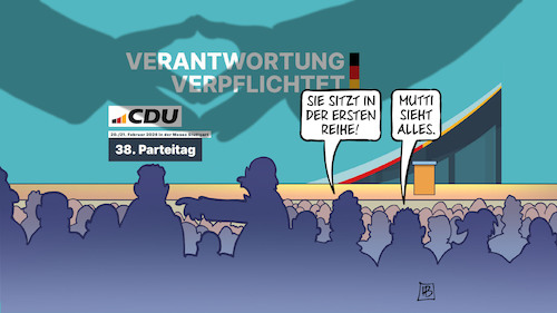 Mutti beim Parteitag