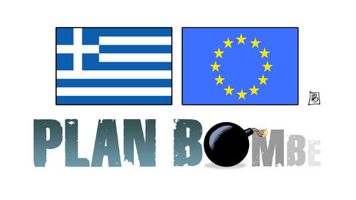 Cartoon: Plan B (medium) by Harm Bengen tagged plan,bombe,referendum,frist,europa,sondergipfel,grexit,troika,institutionen,eu,ezb,iwf,griechenland,pleite,schulden,harm,bengen,cartoon,karikatur,plan,bombe,referendum,frist,europa,sondergipfel,grexit,troika,institutionen,eu,ezb,iwf,griechenland,pleite,schulden,harm,bengen,cartoon,karikatur