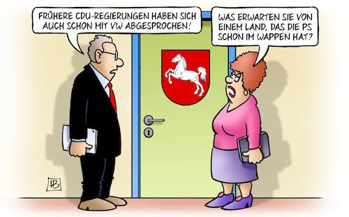 Cartoon: PS-Wappen (medium) by Harm Bengen tagged cdu,regierungen,spd,vw,absprachen,land,ps,wappen,landtagswahlen,neuwahlen,niedersachsen,harm,bengen,cartoon,karikatur,cdu,regierungen,spd,vw,absprachen,land,ps,wappen,landtagswahlen,neuwahlen,niedersachsen,harm,bengen,cartoon,karikatur