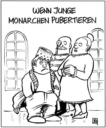 Cartoon: Pubertät (medium) by Harm Bengen tagged 
