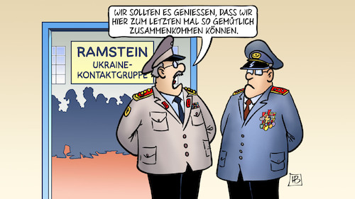 Cartoon: Ramstein gemütlich (medium) by Harm Bengen tagged ukraine,russland,krieg,ramstein,kontaktgruppe,trump,gemütlich,harm,bengen,cartoon,karikatur,ukraine,russland,krieg,ramstein,kontaktgruppe,trump,gemütlich,harm,bengen,cartoon,karikatur