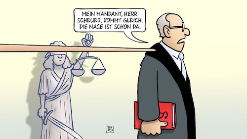 Cartoon: Scheuer vor Gericht (medium) by Harm Bengen tagged rechtsanwalt,mandant,andreas,scheuer,maut,lügen,pinocchio,gericht,justitia,nase,harm,bengen,cartoon,karikatur,rechtsanwalt,mandant,andreas,scheuer,maut,lügen,pinocchio,gericht,justitia,nase,harm,bengen,cartoon,karikatur
