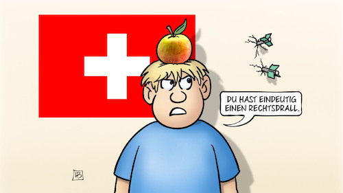Cartoon: Schweiz-Wahl (medium) by Harm Bengen tagged schweiz,wahl,rechtsdrall,svp,wilhelm,tell,sohn,kind,apfel,harm,bengen,cartoon,karikatur,schweiz,wahl,rechtsdrall,svp,wilhelm,tell,sohn,kind,apfel,harm,bengen,cartoon,karikatur
