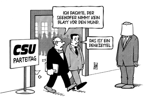 Seehofers Denkzettel Seehofers Denkzettel