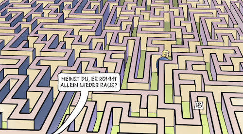 Cartoon: Trumps Irrweg (medium) by Harm Bengen tagged trump,irrweg,labyrinth,verirrt,iran,usa,krieg,harm,bengen,cartoon,karikatur,trump,irrweg,labyrinth,verirrt,iran,usa,krieg,harm,bengen,cartoon,karikatur